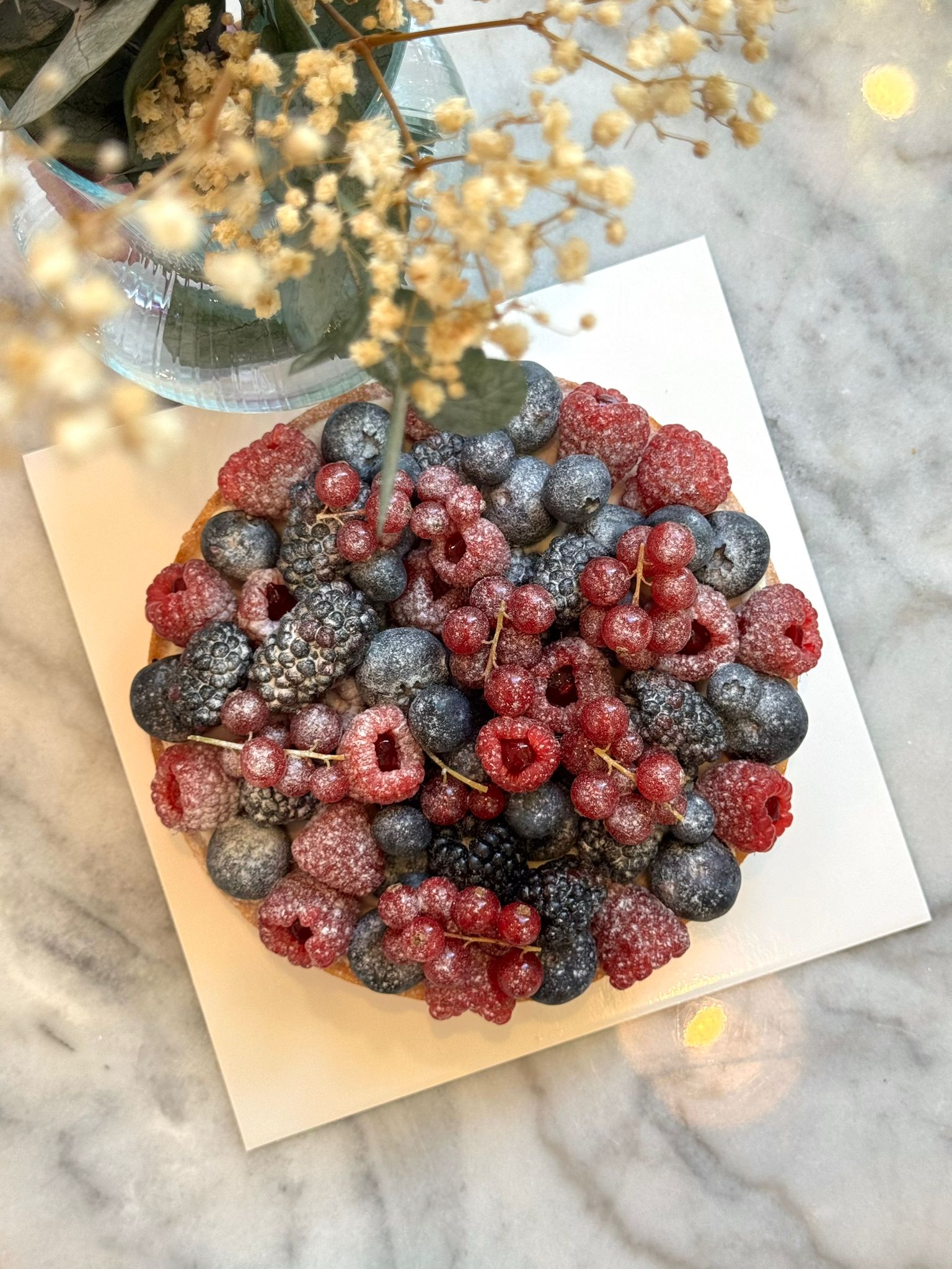 Tarta de vainilla y frutos rojos Madrid